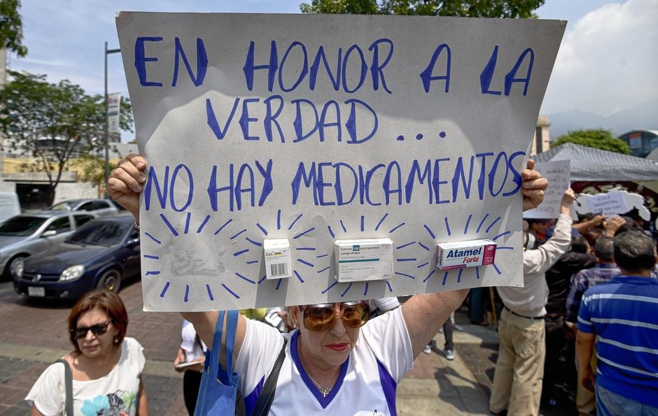 Patients et médecins manifestent contre la crise sanitaire au Vénézuela